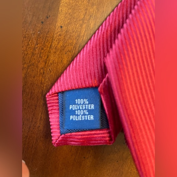 NWT Sadlebred Men’s Satin Solid Tie Red - Picture 3 of 5